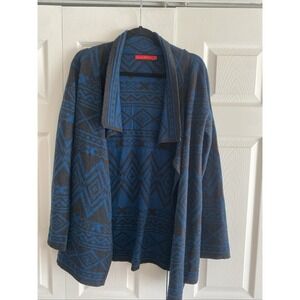 Krimson Klover Womens Medium Blue Gray Open Wool Blend Sweater
